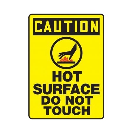 OSHA CAUTION Safety Sign HOT SURFACE MWLD606VA